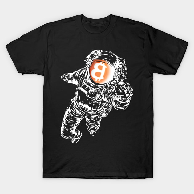 BITCOIN TO THE MOON T-Shirt by azified